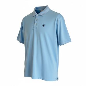 Peter Millar Crown Seal logo summer comfort golf Polo Size XL light blue